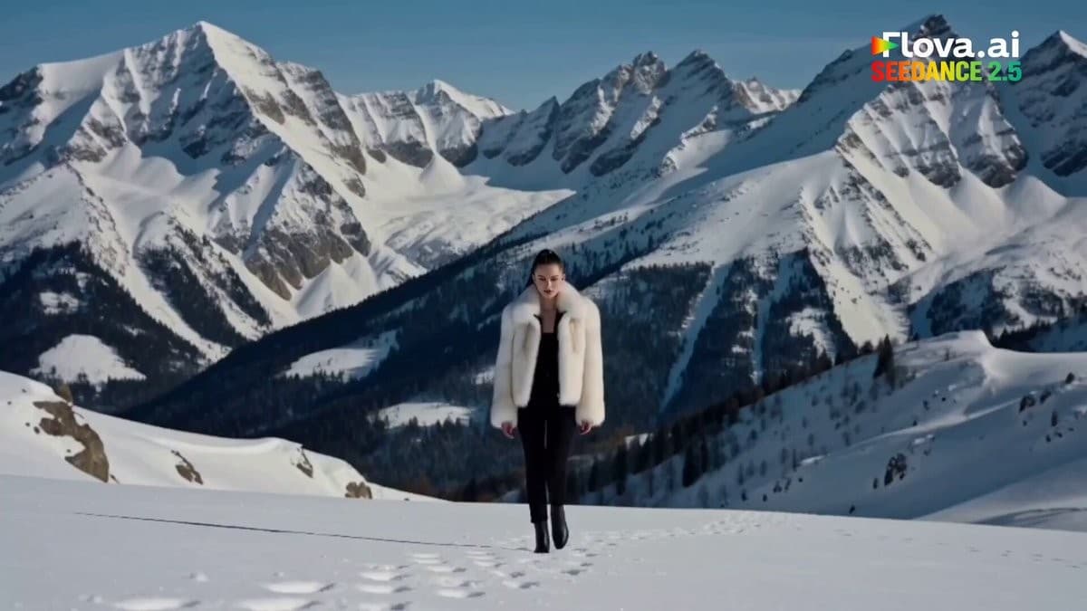 Still from Winter luxury, wrapped in white by Calira