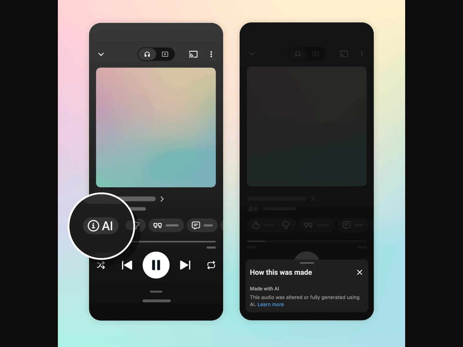 YouTube Music now labels songs made mostly with AI
