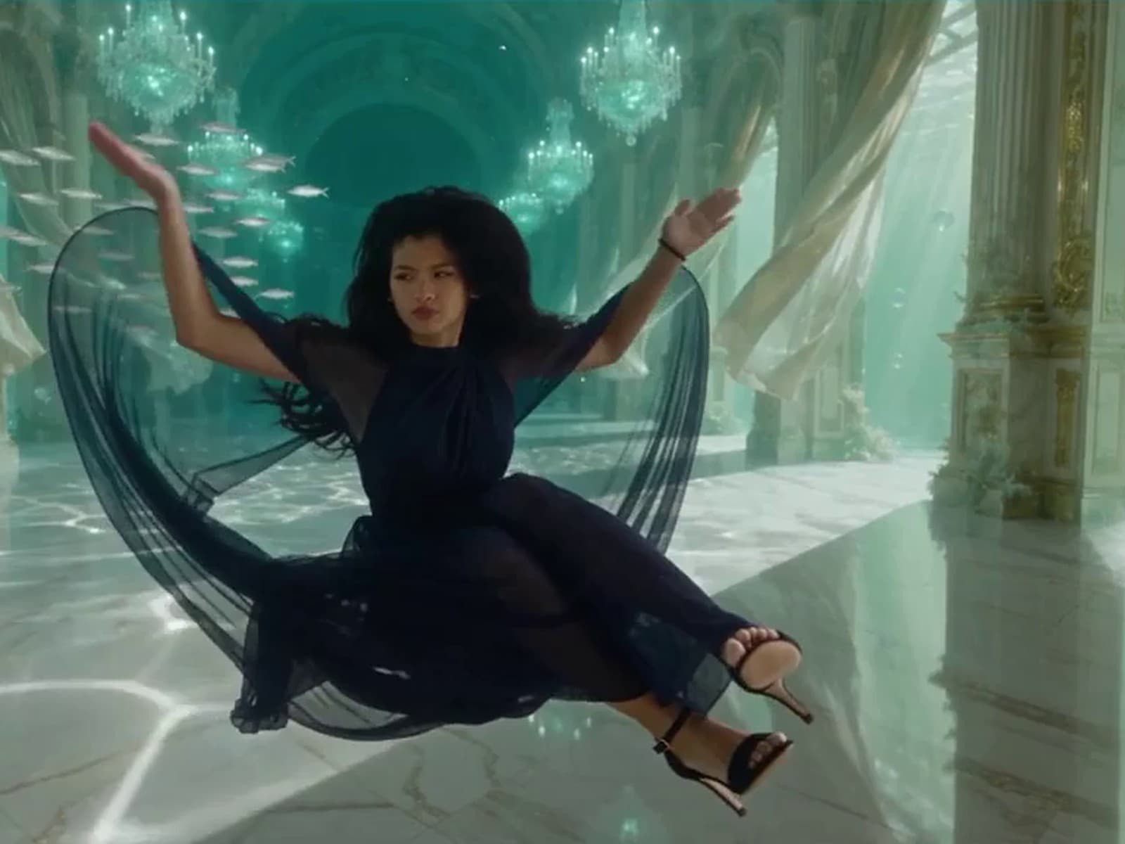 Luma's underwater reel shows its inputs, and they are a swimming pool