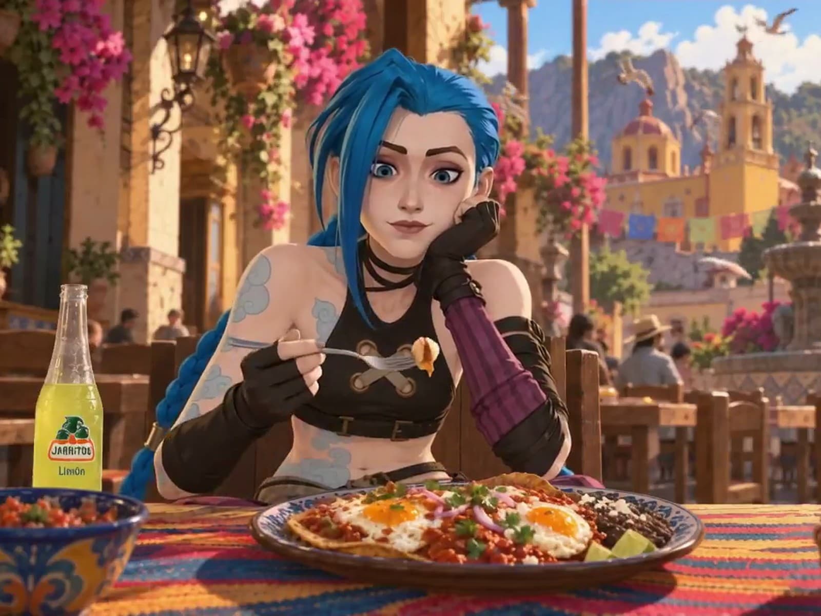 Nemspy's Arcane fan piece gives Jinx a sunny Taco Tuesday lunch